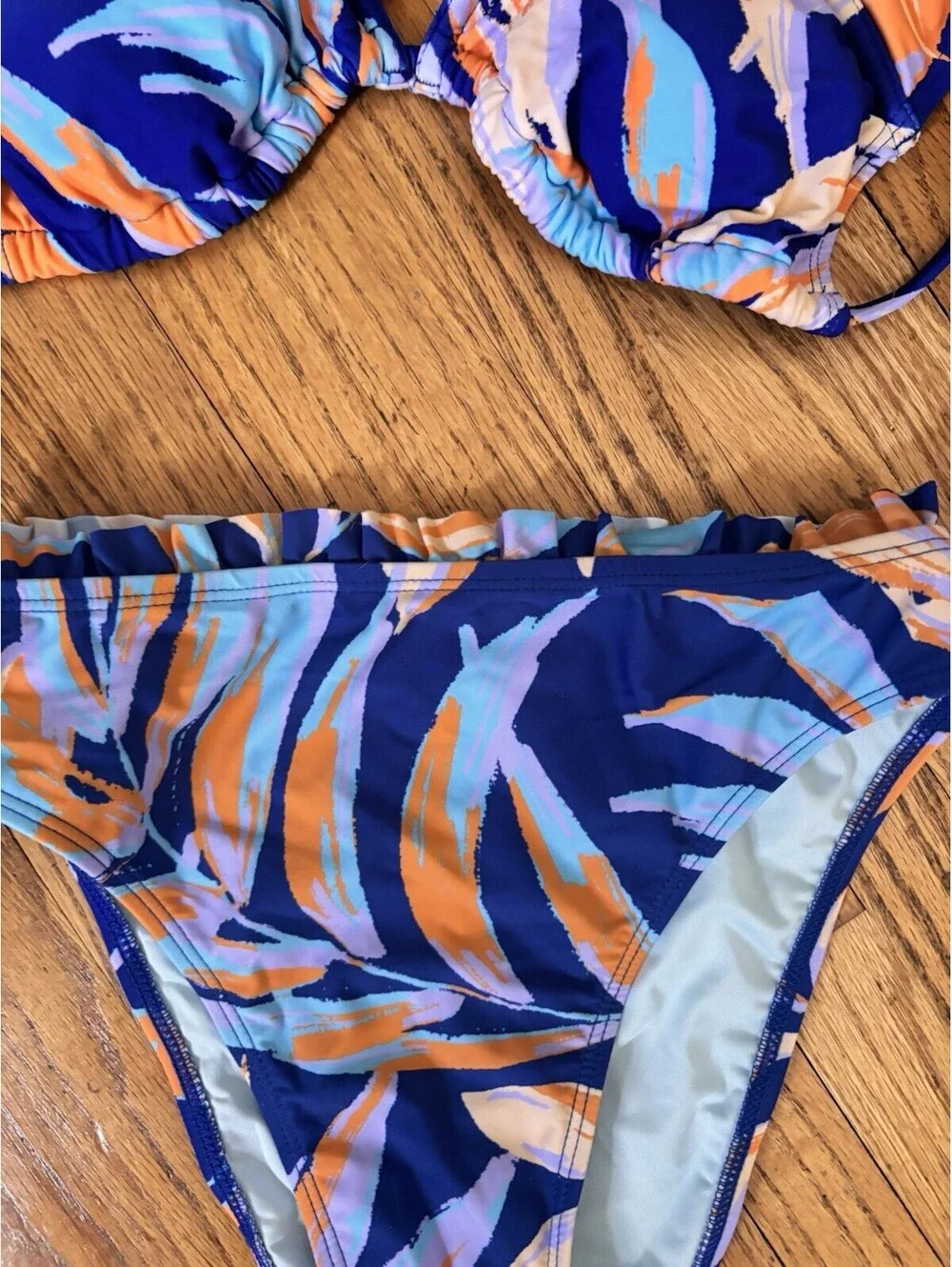 Cupshe Women's Blue Bikini Swim Set Size XS